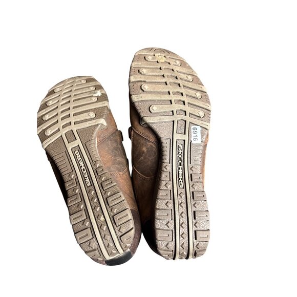 Skechers Womens Brown Casual Sneakers Size 9 Leather Upper & Man-Made Material - Picture 2 of 9